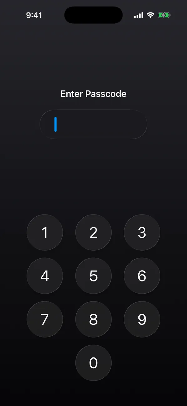 The Blank lock screen